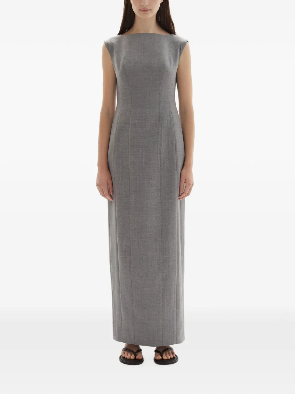 Joaen Kelli Sleeveless Maxi Dress In Grey