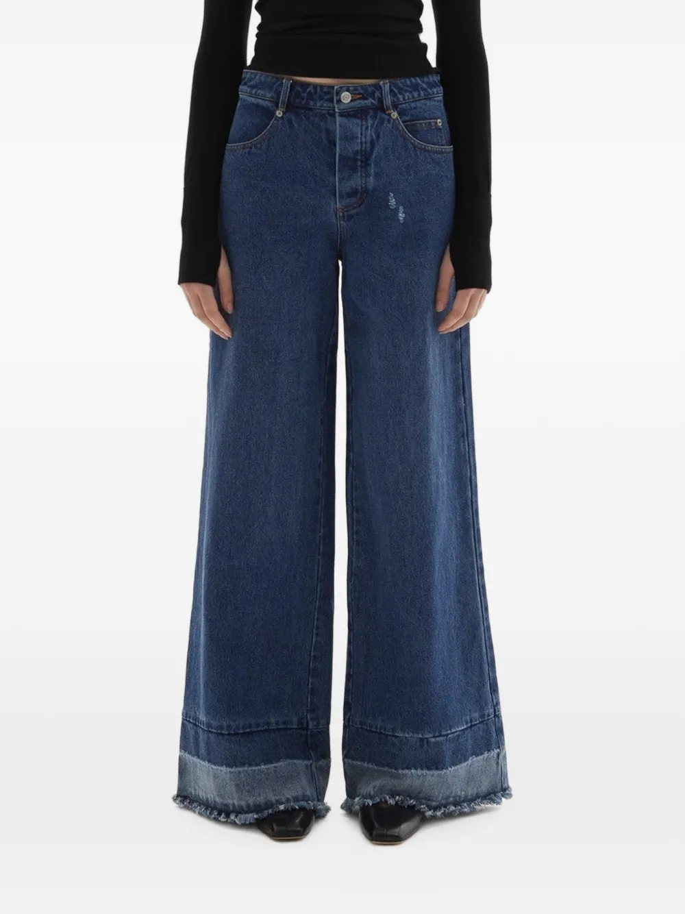 JOAEN Adrianne fraid-hem wide-leg jeans