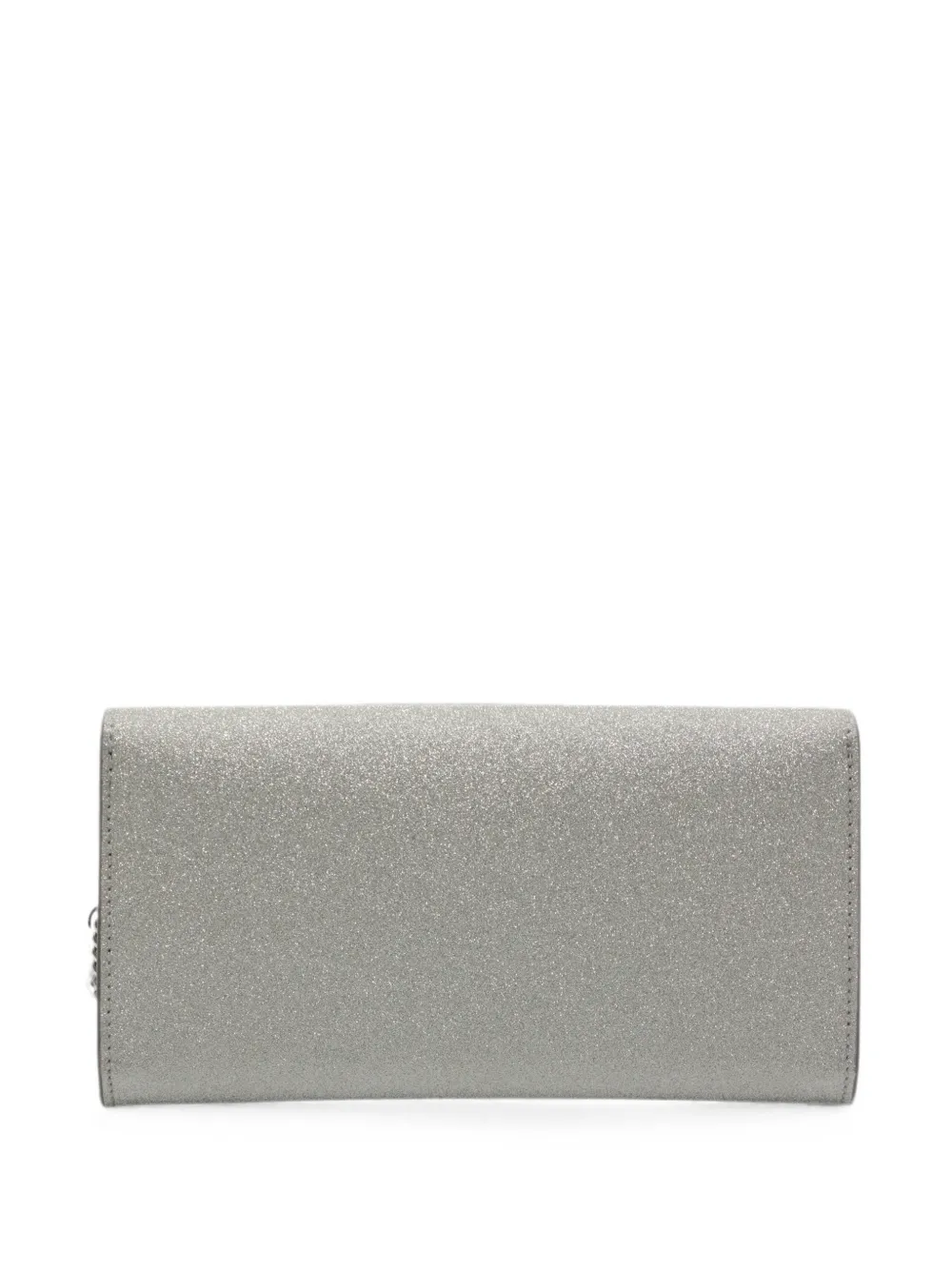 Jimmy Choo Emmie clutch met glitter-afwerking Zilver