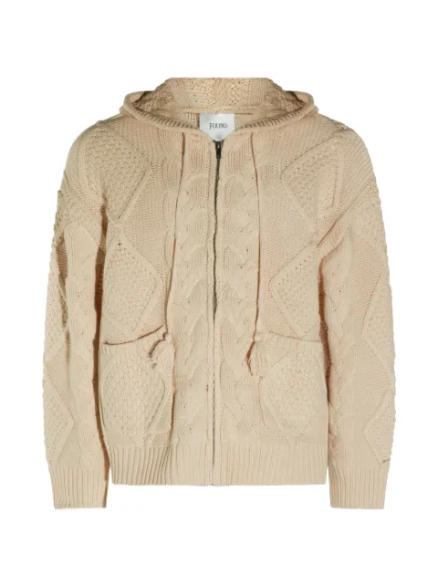 FOUND cable-knit hoodie