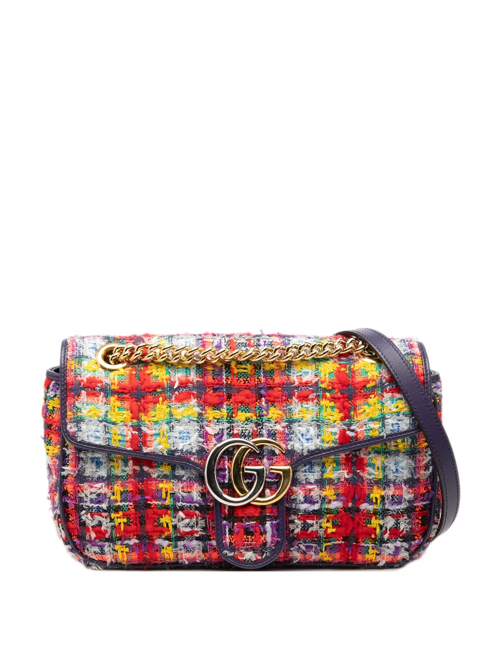 Gucci Pre-Owned Borsa a spalla GG Marmont media in tweed 2000-2016 - Multicolore
