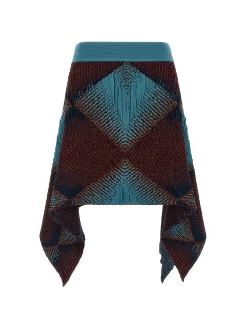 Kiko Kostadinov falda Ikat Argyle asimétrica