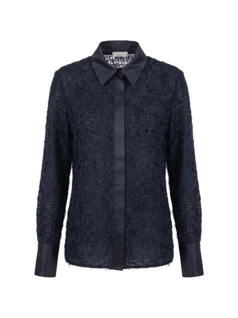 Peserico brushed-finish long-sleeve shirt - Blau
