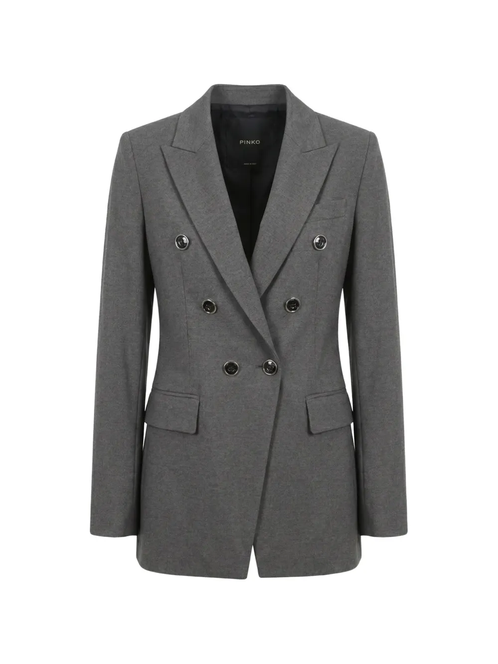 PINKO Hibiscus double-breasted peak-lapel blazer - Grau