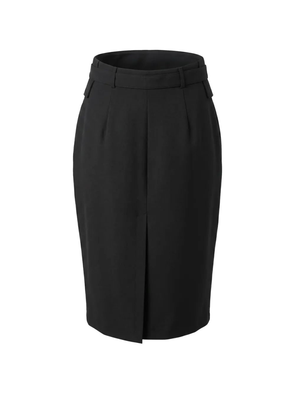 PINKO Gazania midi-rok met ceintuur en split Zwart