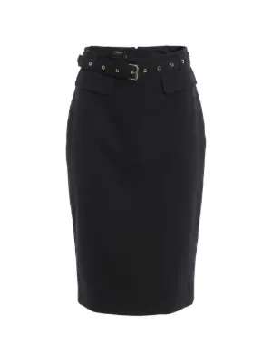 Elisabetta Franchi Bustier Skirt In Lightweight Crêpe And Satin