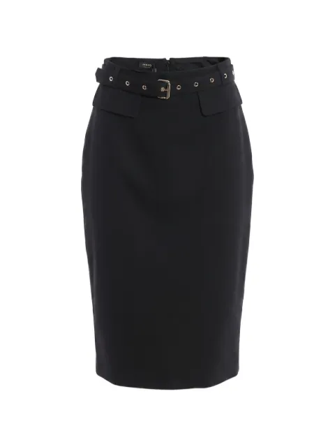 PINKO Gazania belted front-slit midi skirt