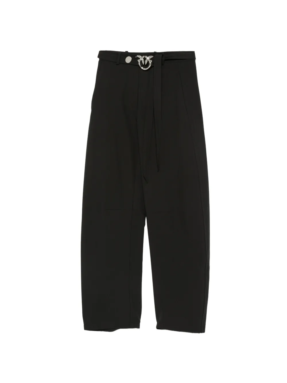 PINKO Love Birds-buckle trousers - Nero