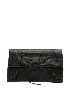 Balenciaga Pre-Owned 2016 Goatskin Motocross Classic Metallic Edge