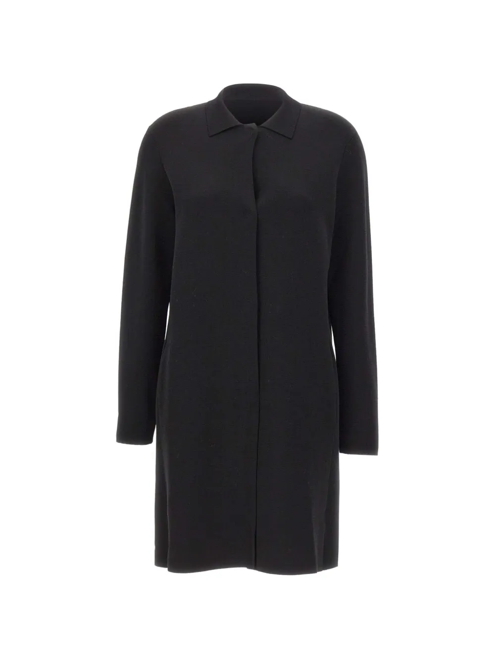 Kangra straight-cut classic-collar coat - Nero