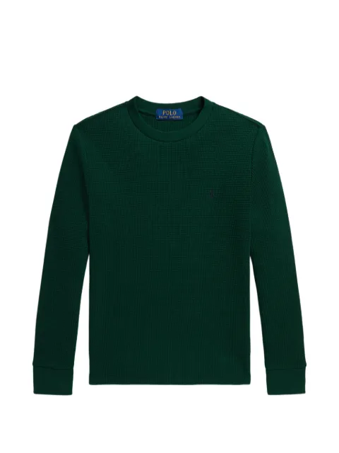 POLO RALPH LAUREN KIDS waffle-knit Pony top