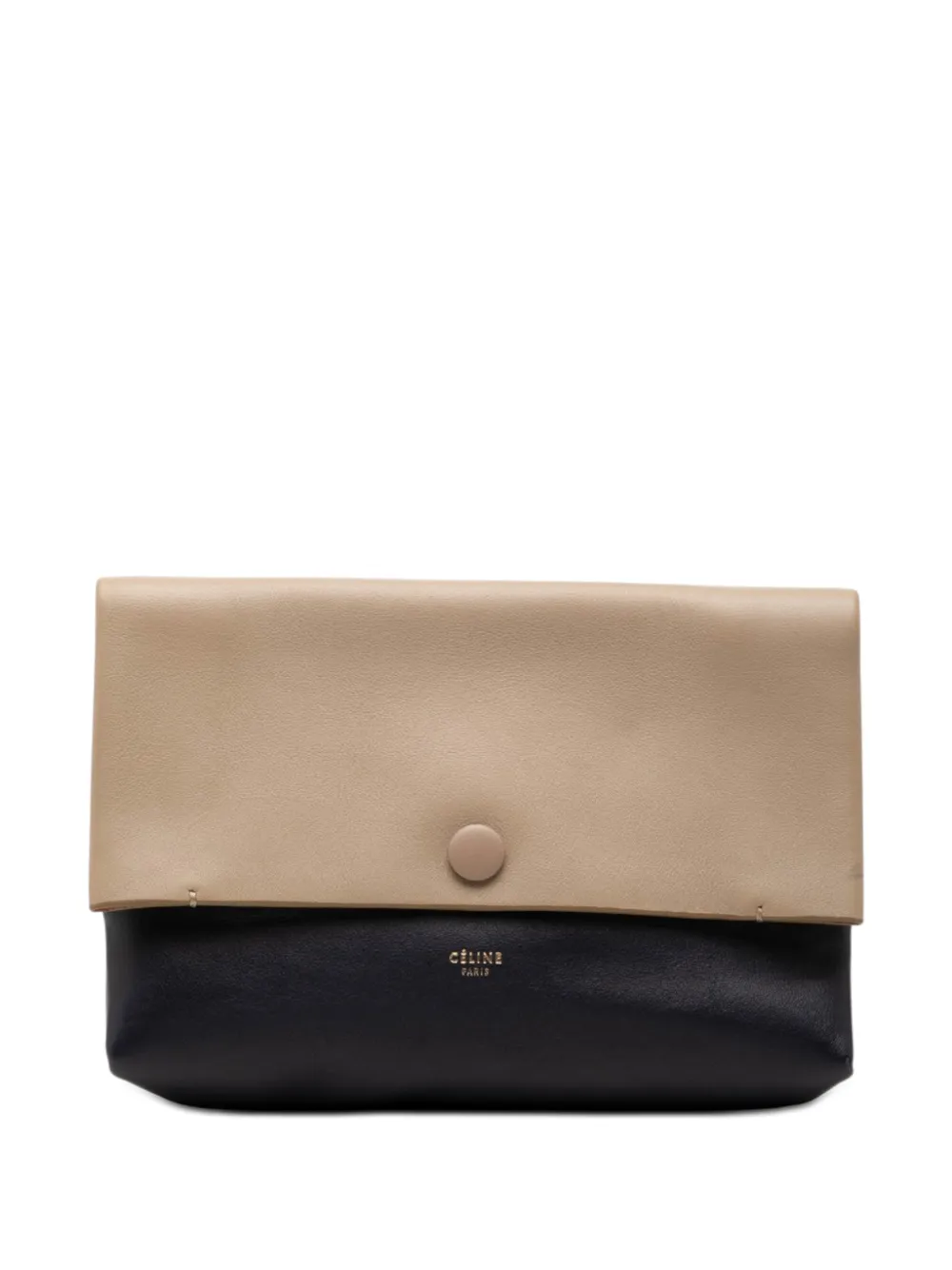 Celine Pre-Owned Pouch All Soft bicolore in pelle 2010-2016 - Nero
