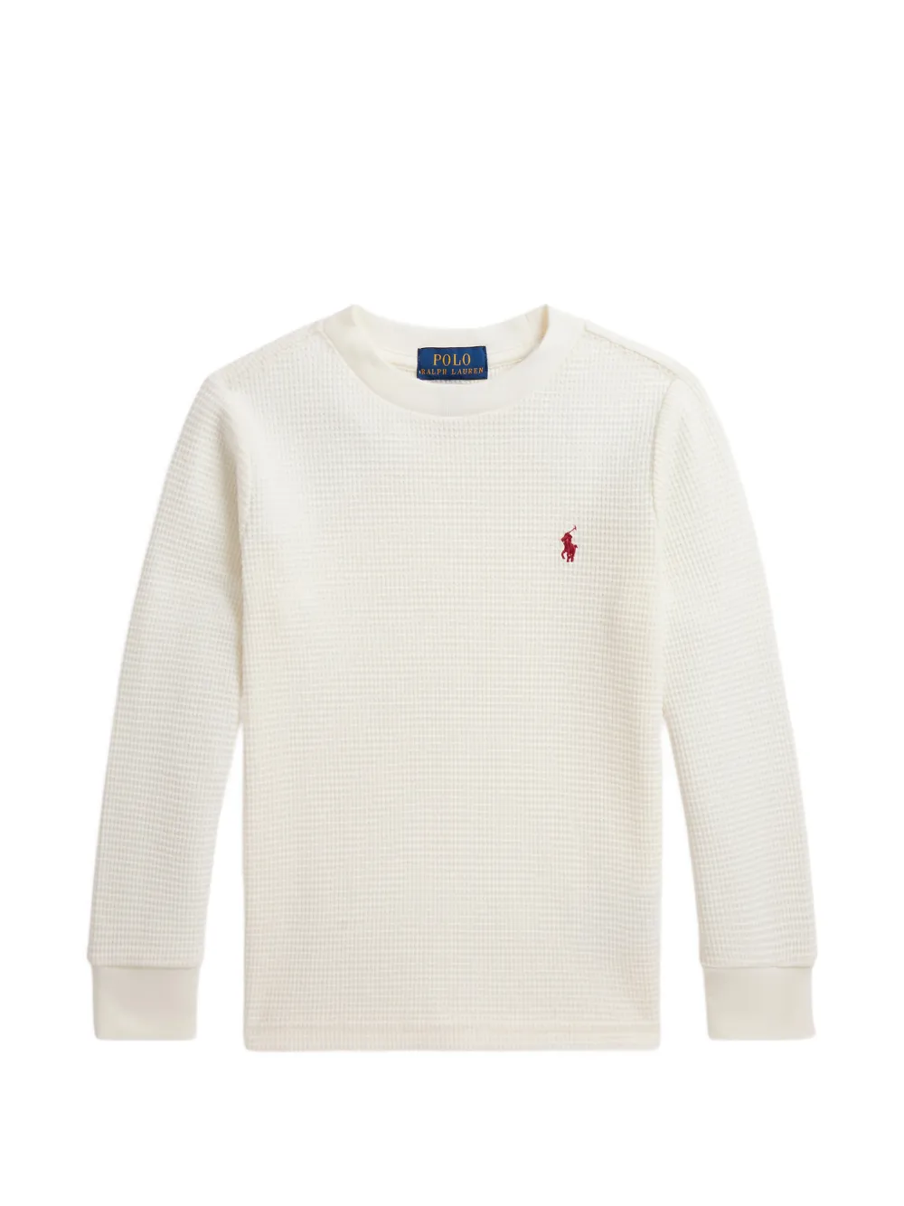 POLO RALPH LAUREN KIDS T-Shirt aus Waffelstrick - Nude