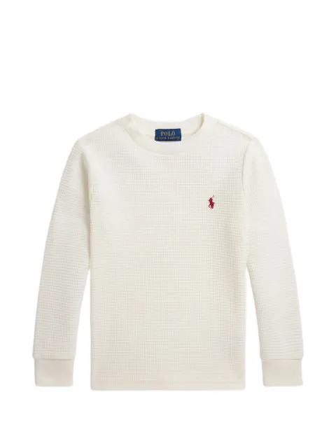 POLO RALPH LAUREN KIDS playera de tejido waffle