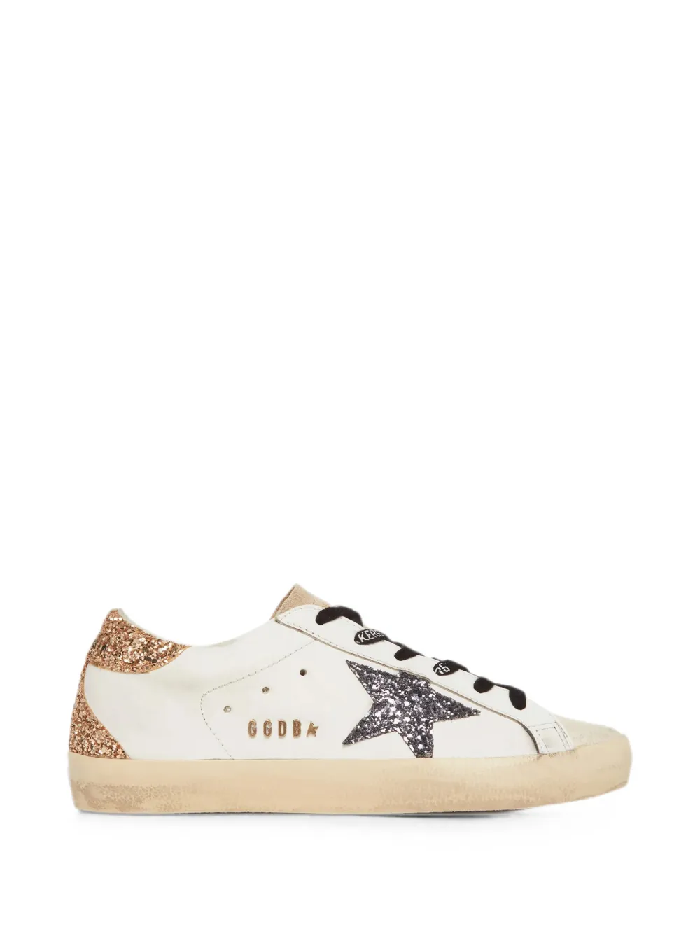 Golden Goose Super-Star glitter-detail sneakers - Bianco