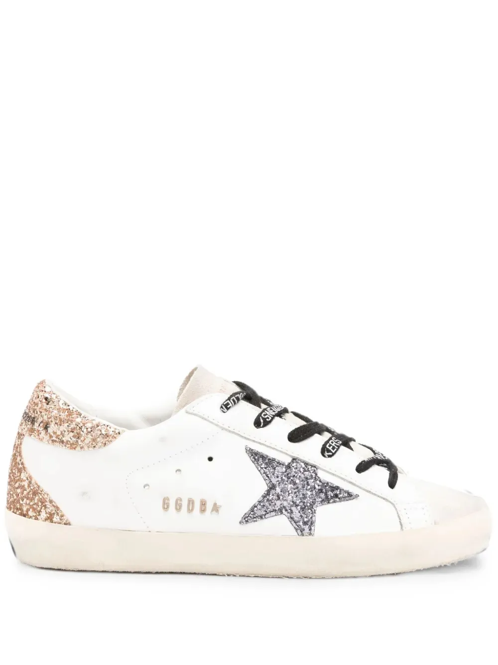Golden Goose Super-Star sneakers met glitters Wit