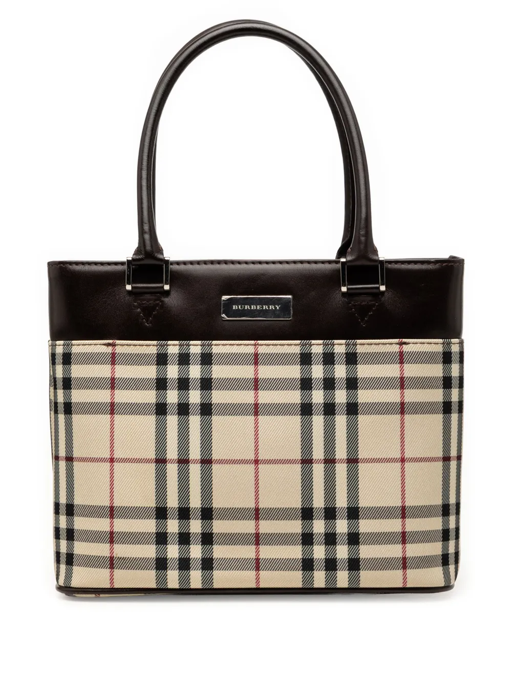 Burberry Pre-Owned Borsa a mano in tela con motivo House Check 2000-2017 - Toni neutri