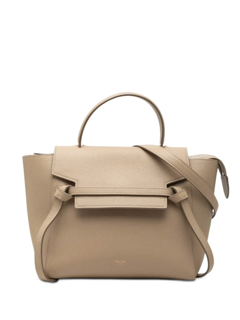 Celine Pre-Owned Borsa a tracolla micro in pelle di vitello pieno fiore 2017 - Toni neutri