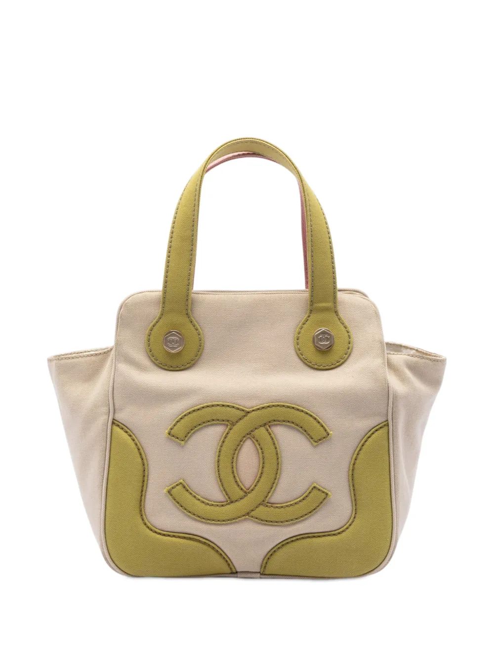 CHANEL Pre-Owned Borsa a mano Marshmallow CC in tela 2003-2004 - Marrone