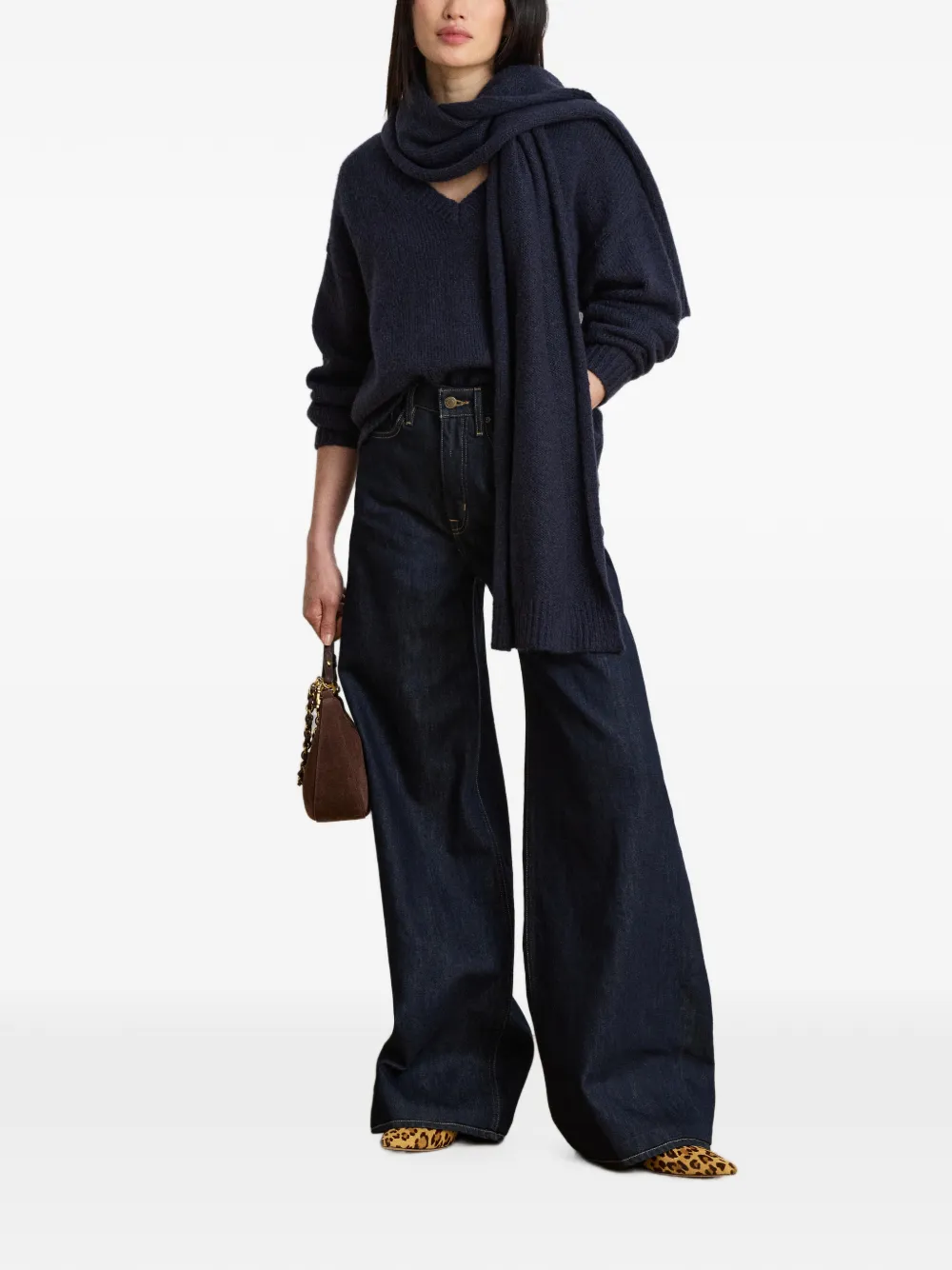 Lauren Ralph Lauren Hirs jeans met wijde pijpen Blauw