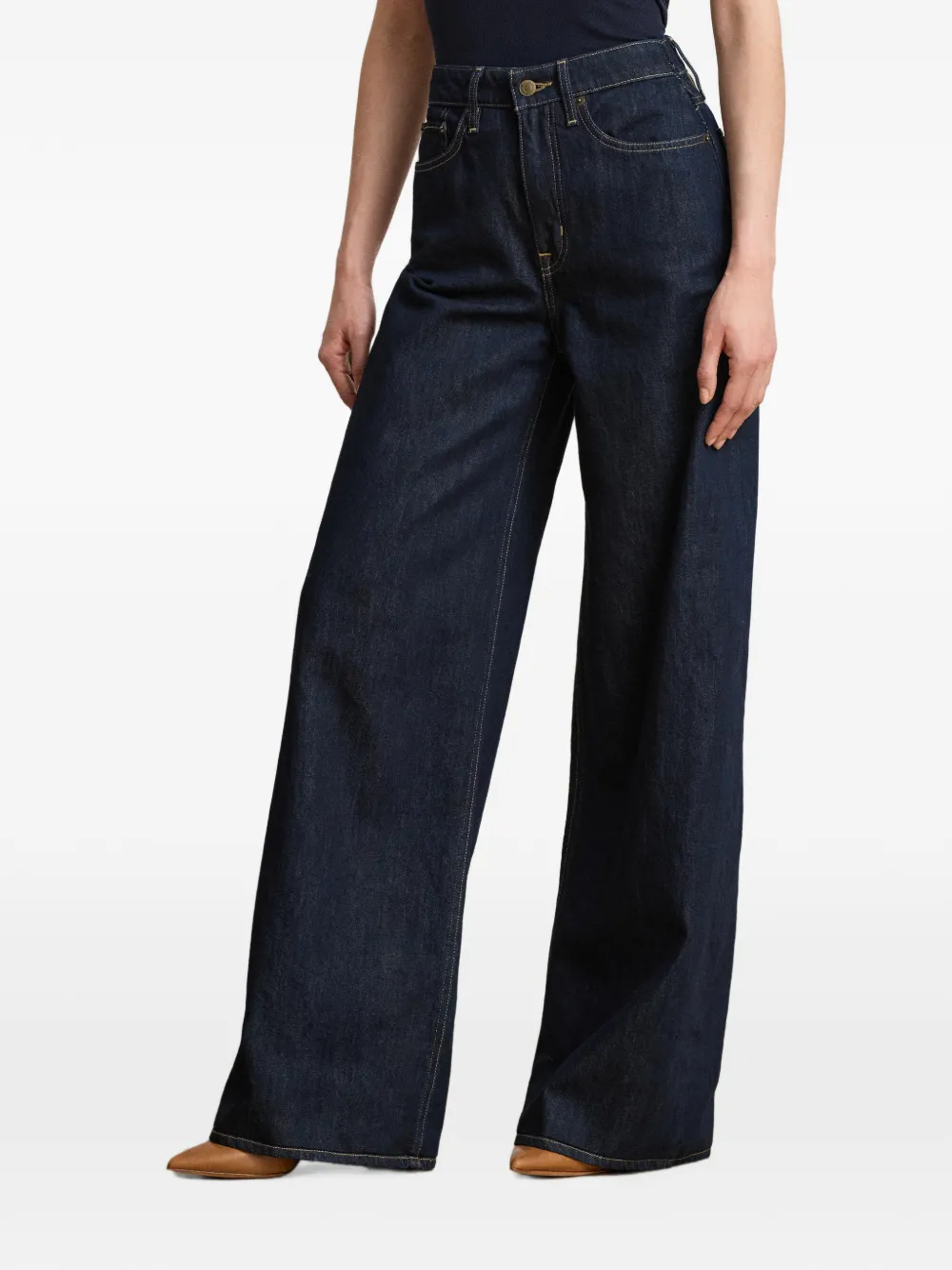 Lauren Ralph Lauren Hirs jeans met wijde pijpen Blauw