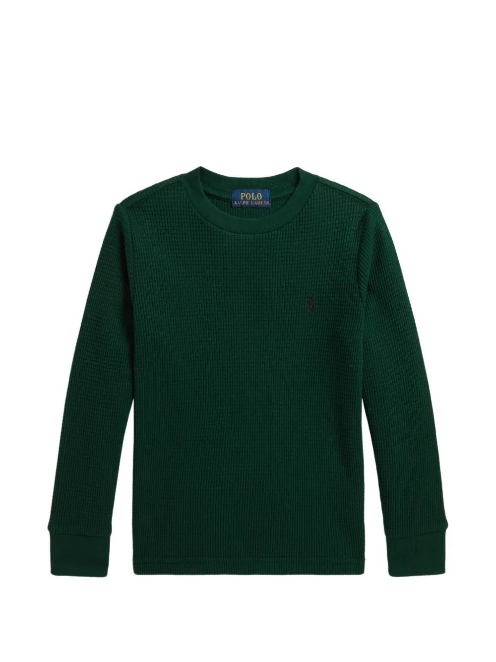 POLO RALPH LAUREN KIDS Langarmshirt in Waffelstrick - Grün