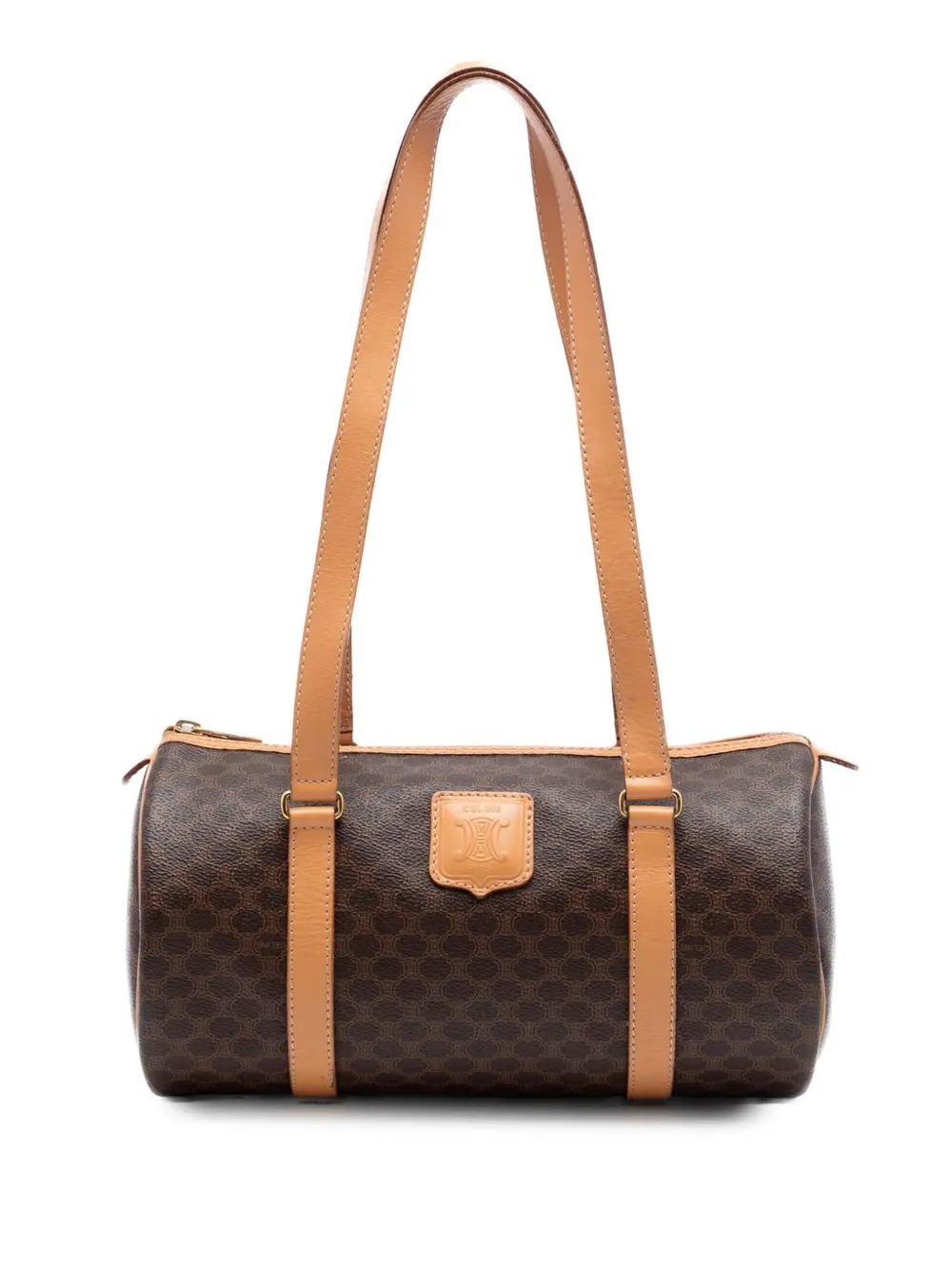 Celine Pre-Owned Borsa a spalla in tela cerata con motivo Macadam 2014 - Marrone