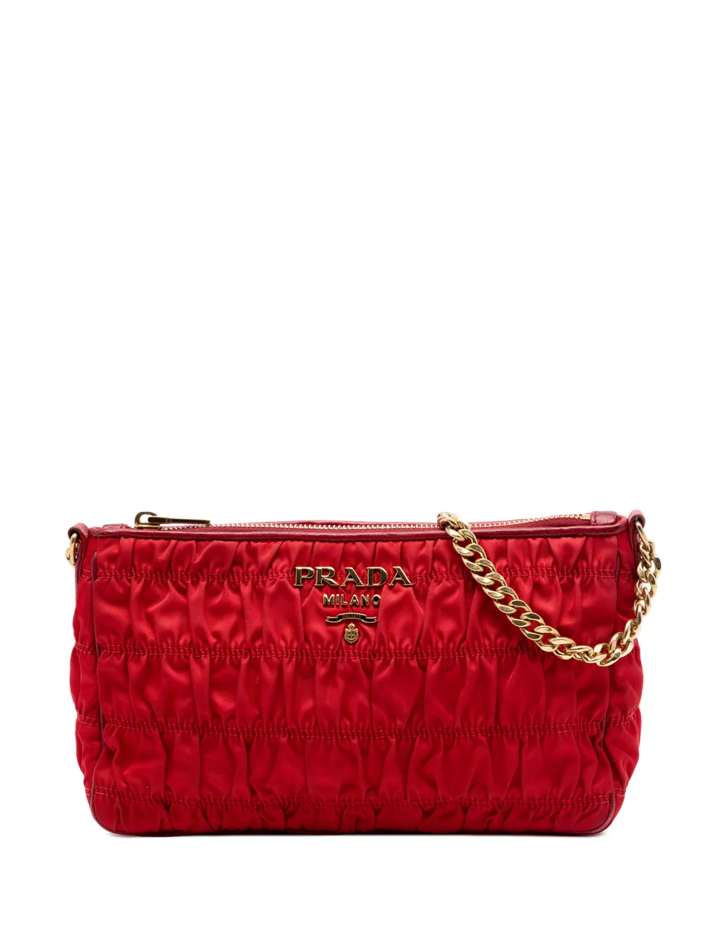 Prada Pre-Owned Borsa a tracolla Gaufre in tessuto 2000-2013 - Rosso