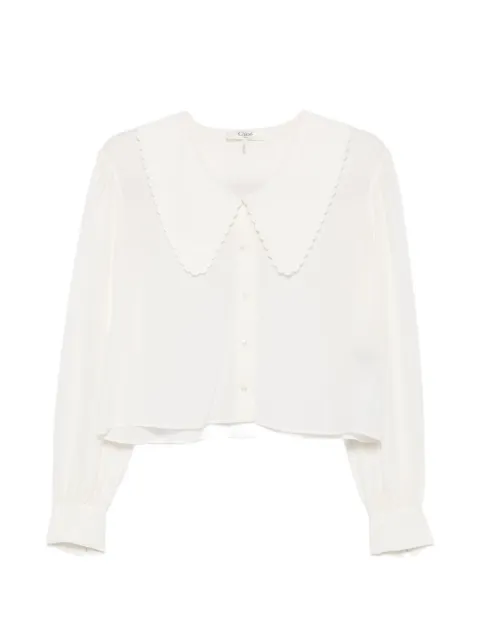 Chloé scalloped peter pan collar blouse