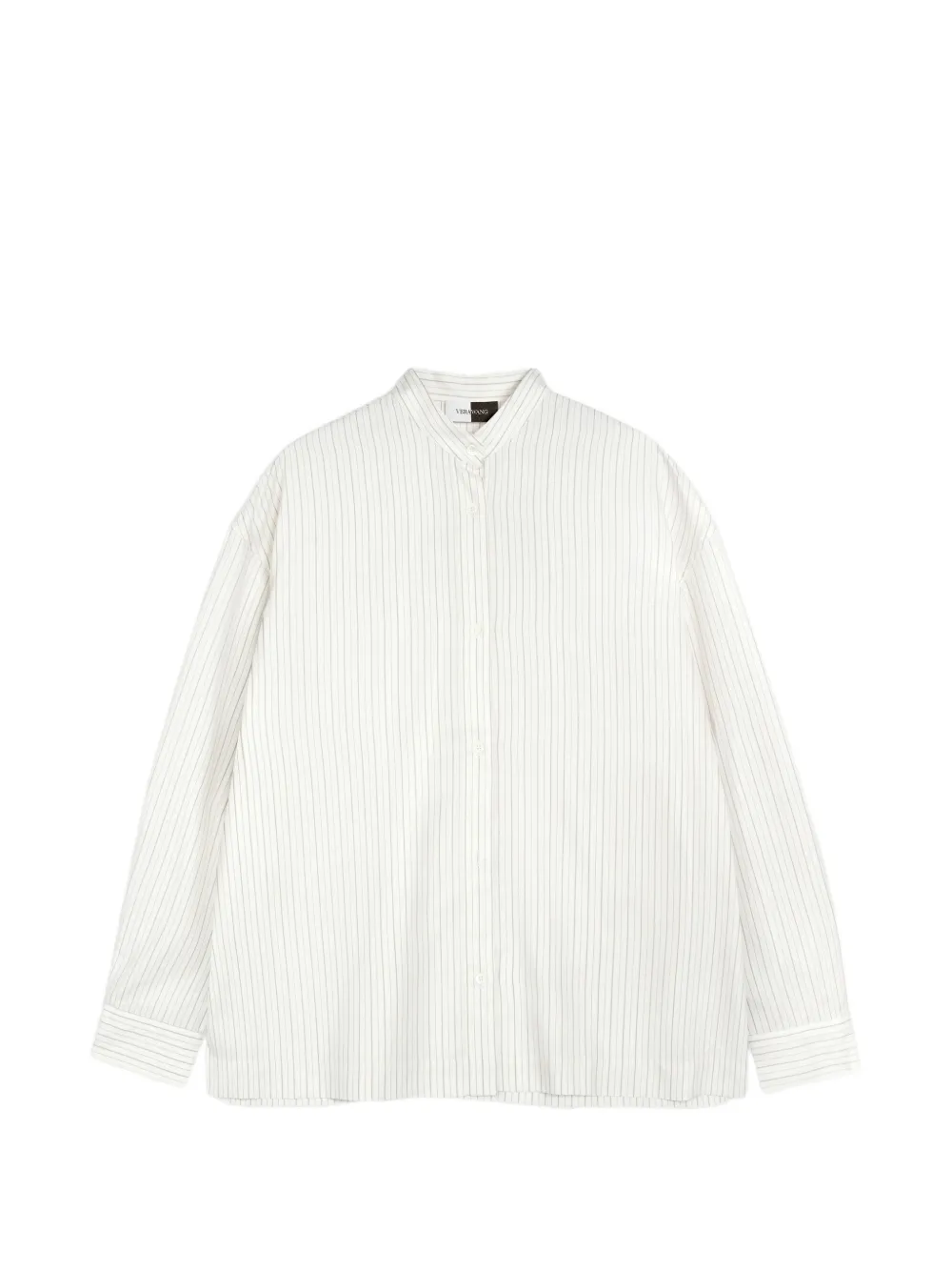 Vera Wang Boyfriend striped mandarin-collar shirt - Toni neutri