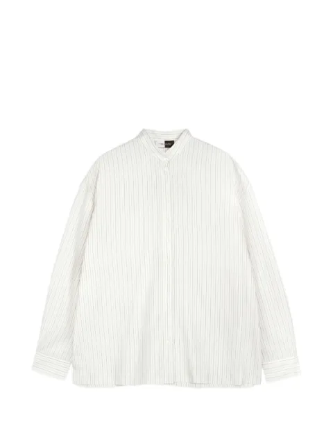 Vera Wang Boyfriend striped mandarin-collar shirt