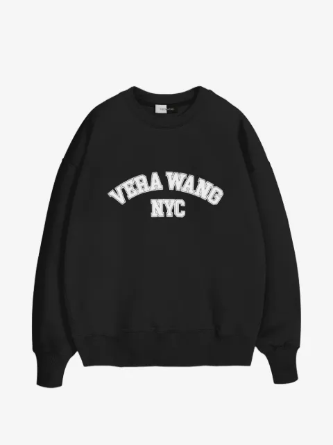 Vera Wang College crew-neck cotton sweatshirt