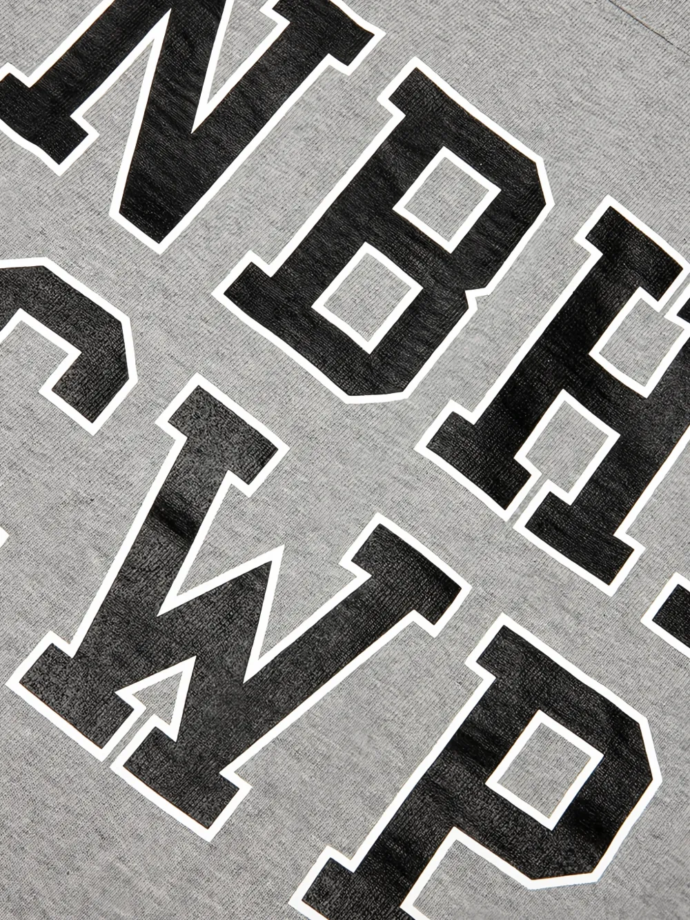 Neighborhood T-shirt met gestreepte mouwen en logo-print Grijs