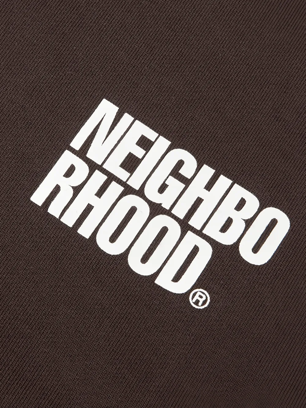 Neighborhood Hoodie met logoprint en rits Bruin