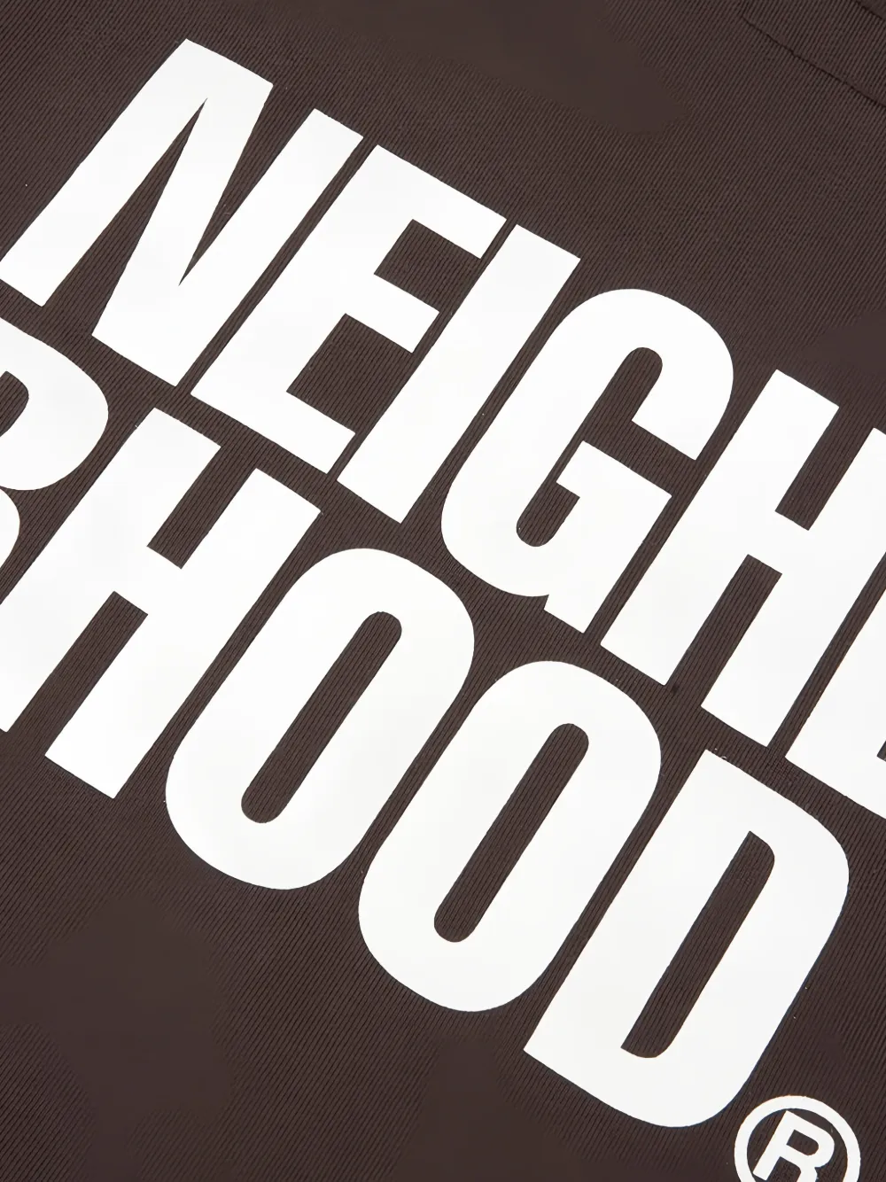 Neighborhood Hoodie met logoprint en rits Bruin