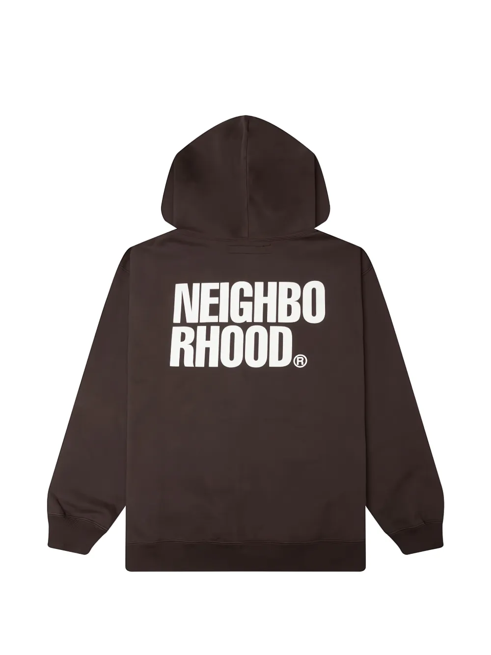 Neighborhood Hoodie met logoprint en rits Bruin