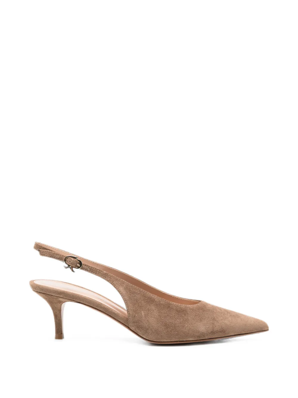 Gianvito Rossi Pointed-toe Slingback Pumps In Brown