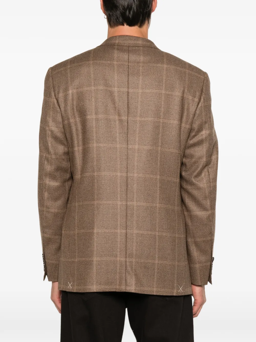 Canali Jack met enkele rij knopen Bruin