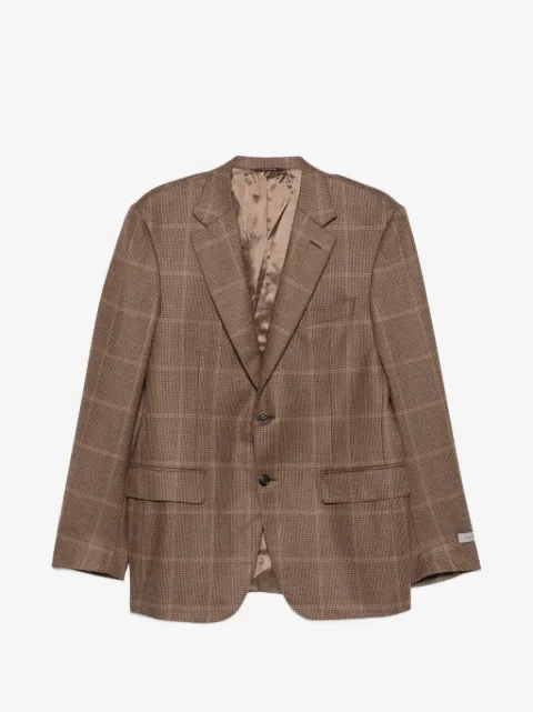 Canali check-pattern single-breasted jacket