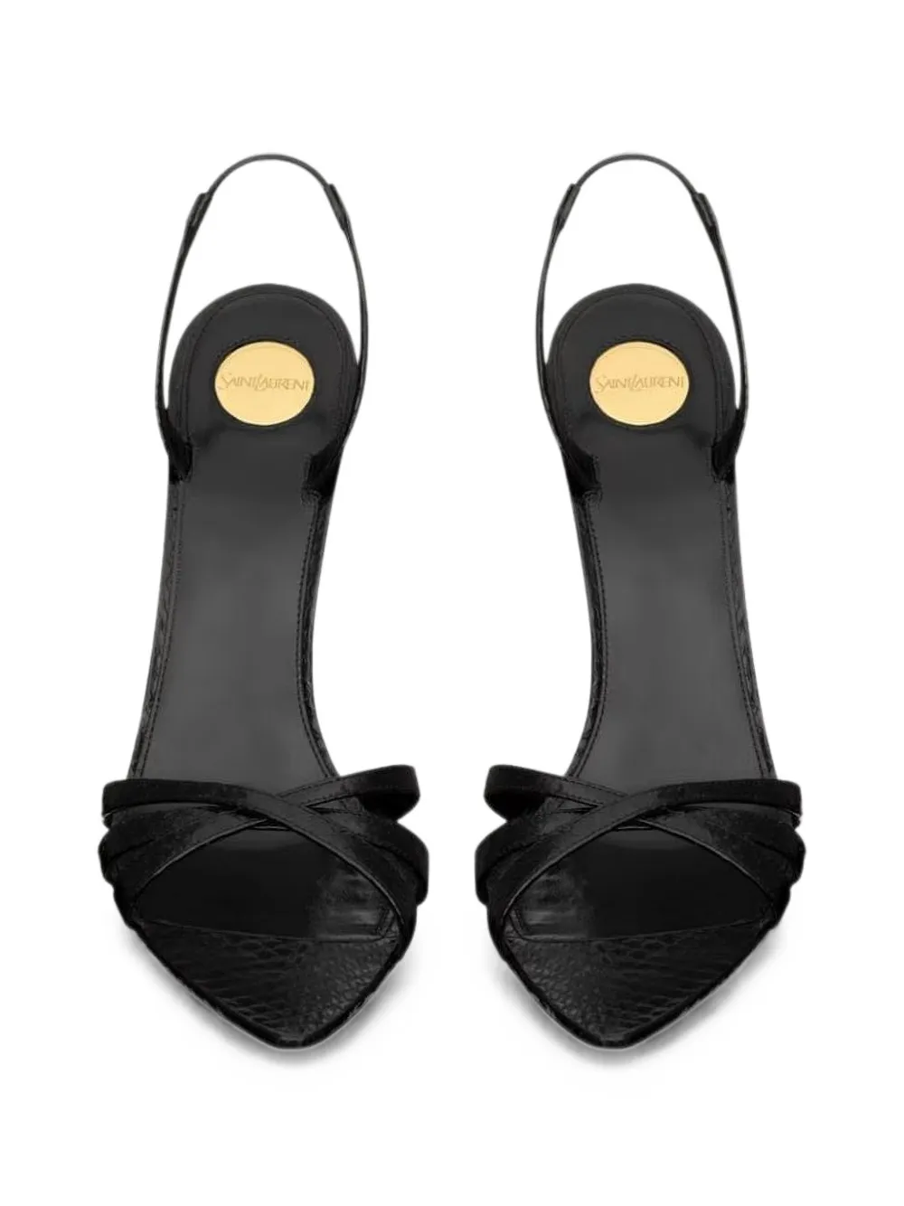 Saint Laurent Kate slingback heeled sandals Zwart