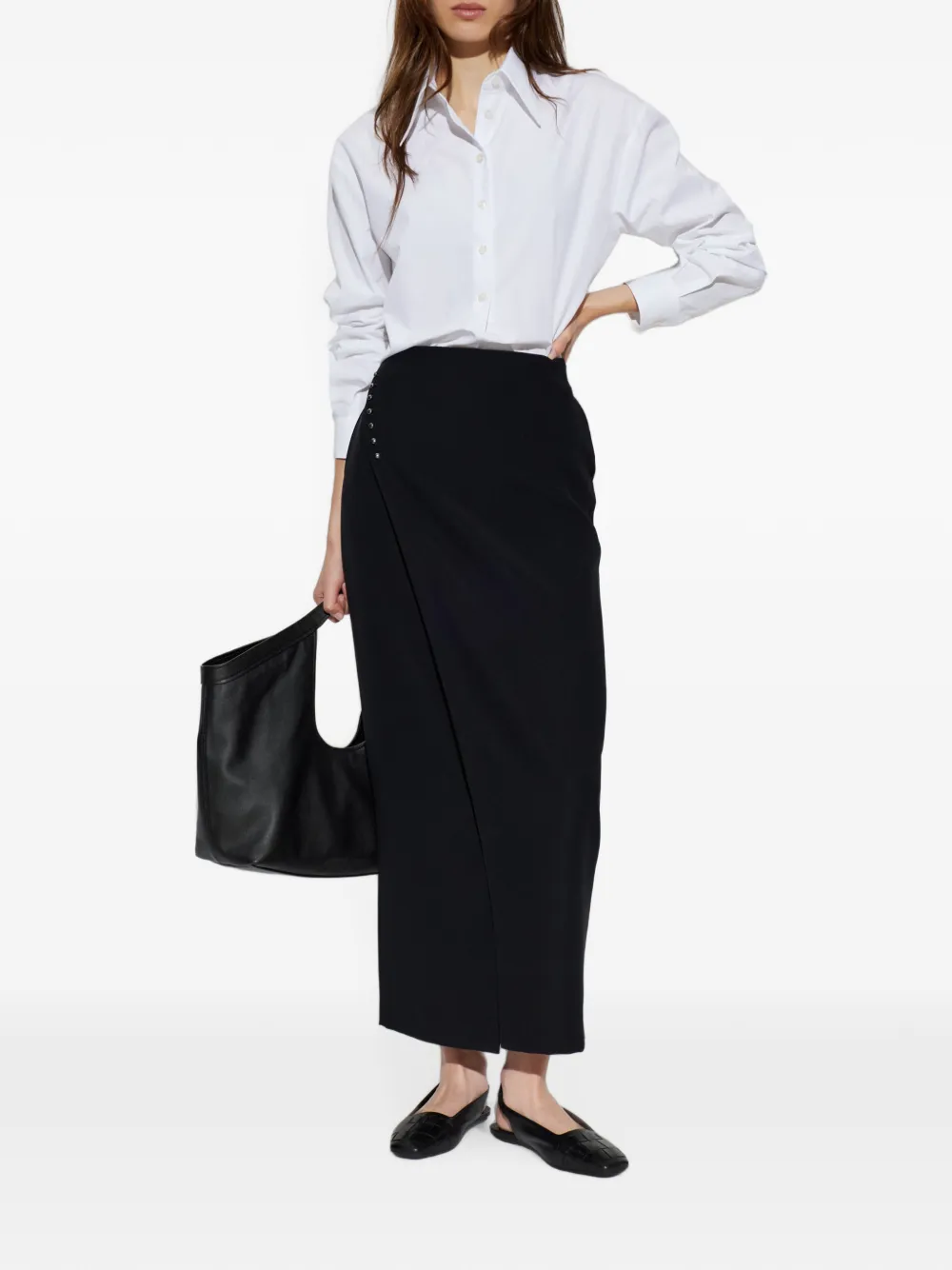 Emporio Armani Maxi-rok verfraaid met studs Zwart
