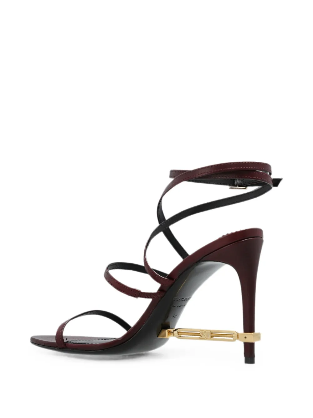 DSQUARED2 embellished leather sandals Rood