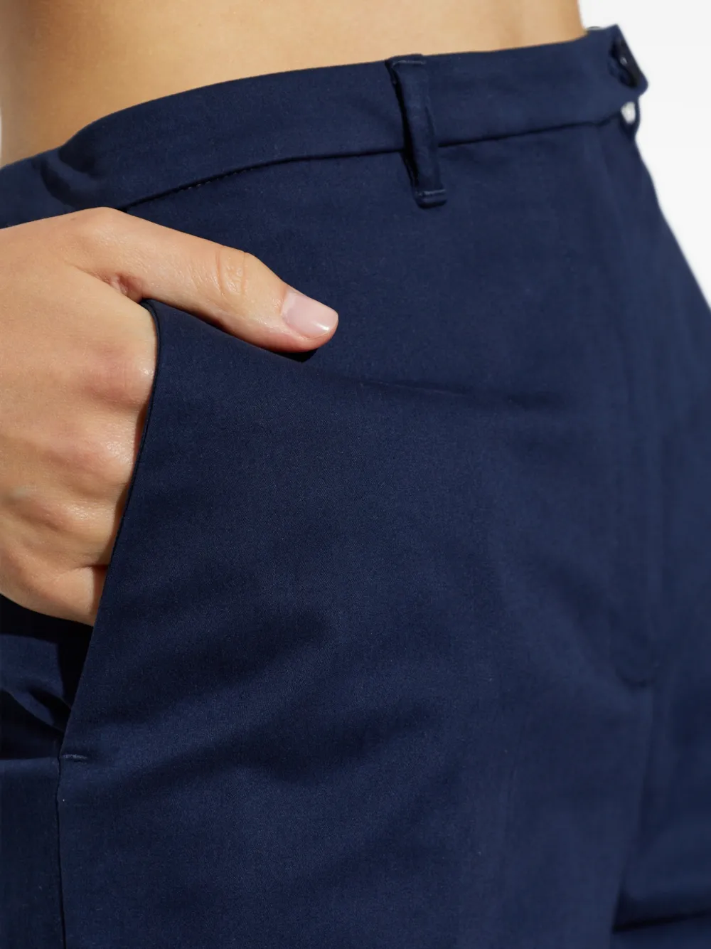 Emporio Armani Broek met wijde pijpen Blauw