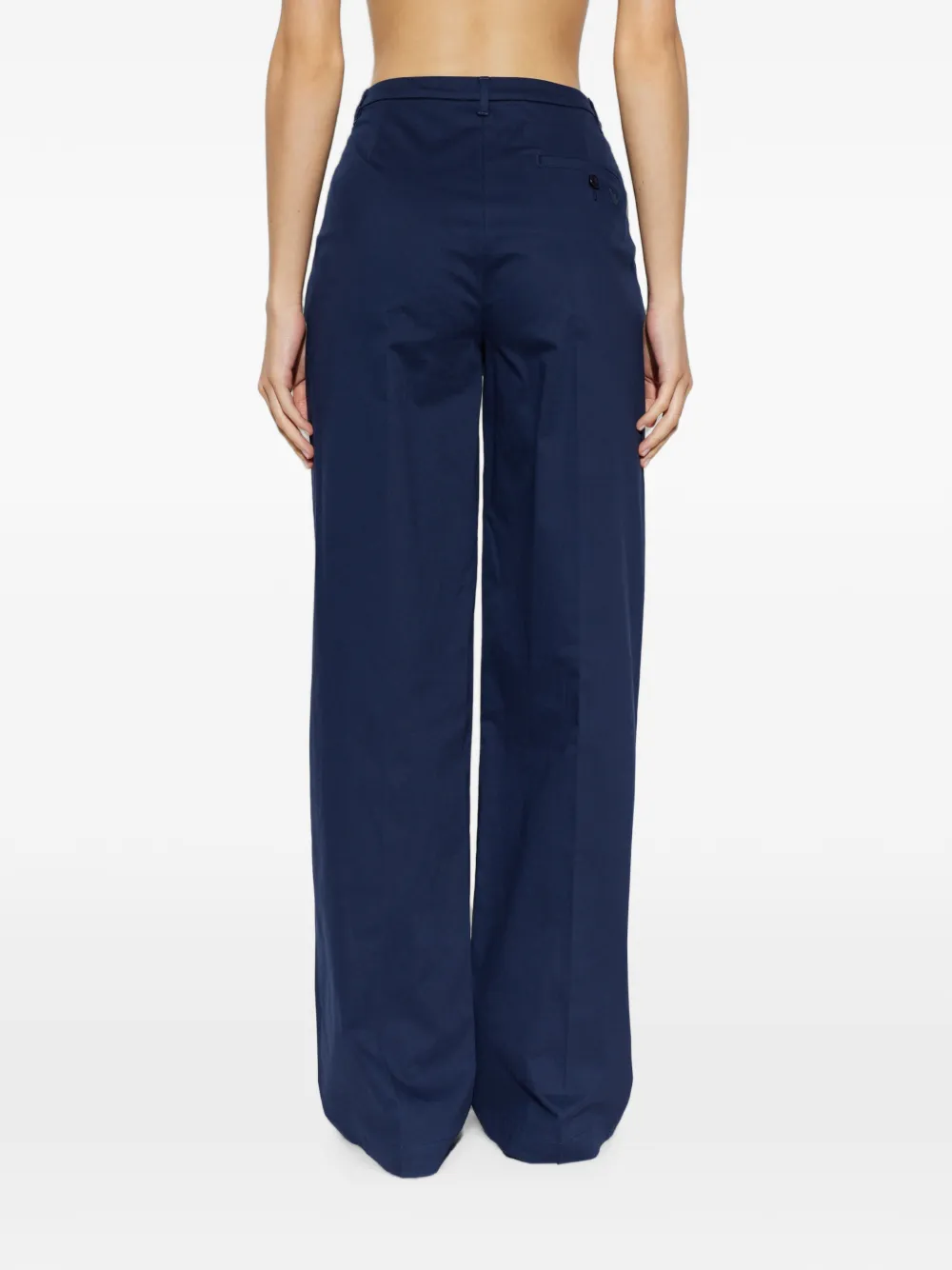 Emporio Armani Broek met wijde pijpen Blauw