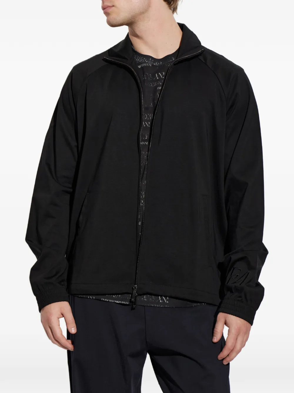Emporio Armani Vest met geborduurd logo Zwart