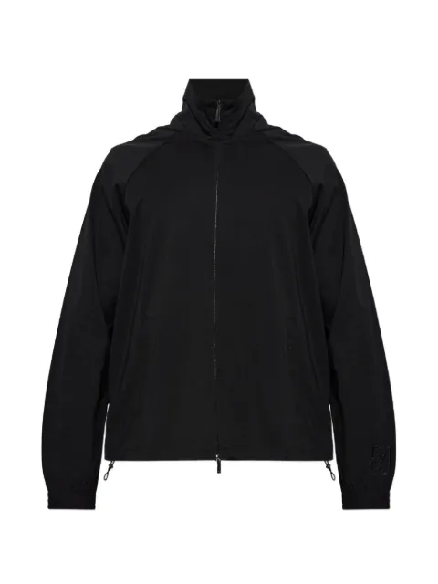 Emporio Armani logo-embroidered zip-up cardigan