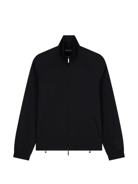 Emporio Armani logo刺绣拉链开衫