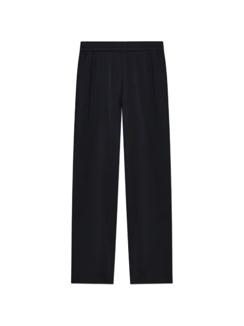 Emporio Armani 로고 자수 루즈 핏 팬츠
