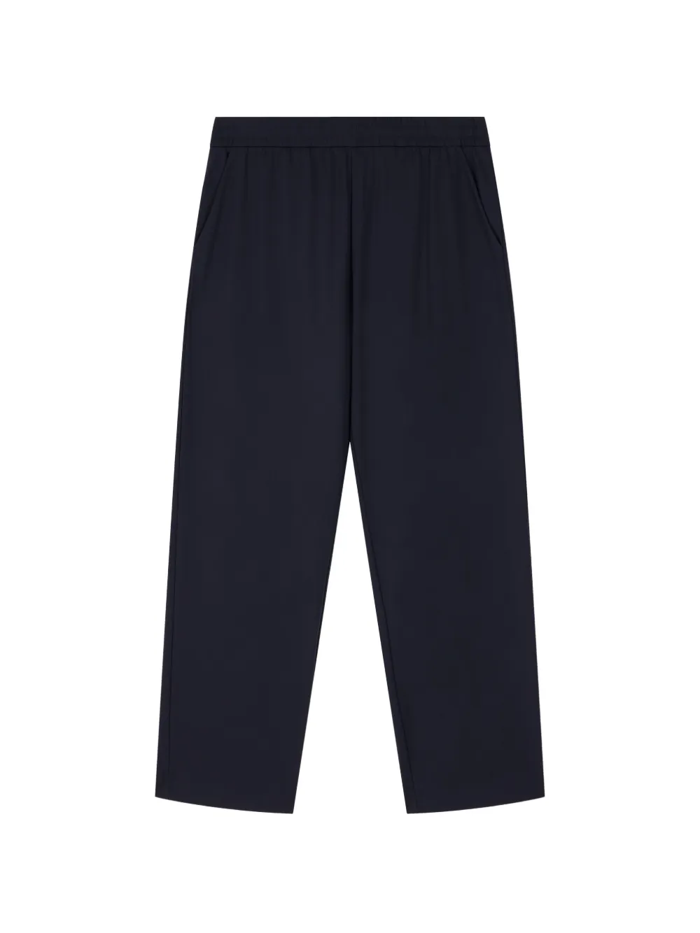 Emporio Armani logo-embroidered loose-fit trousers - Blu