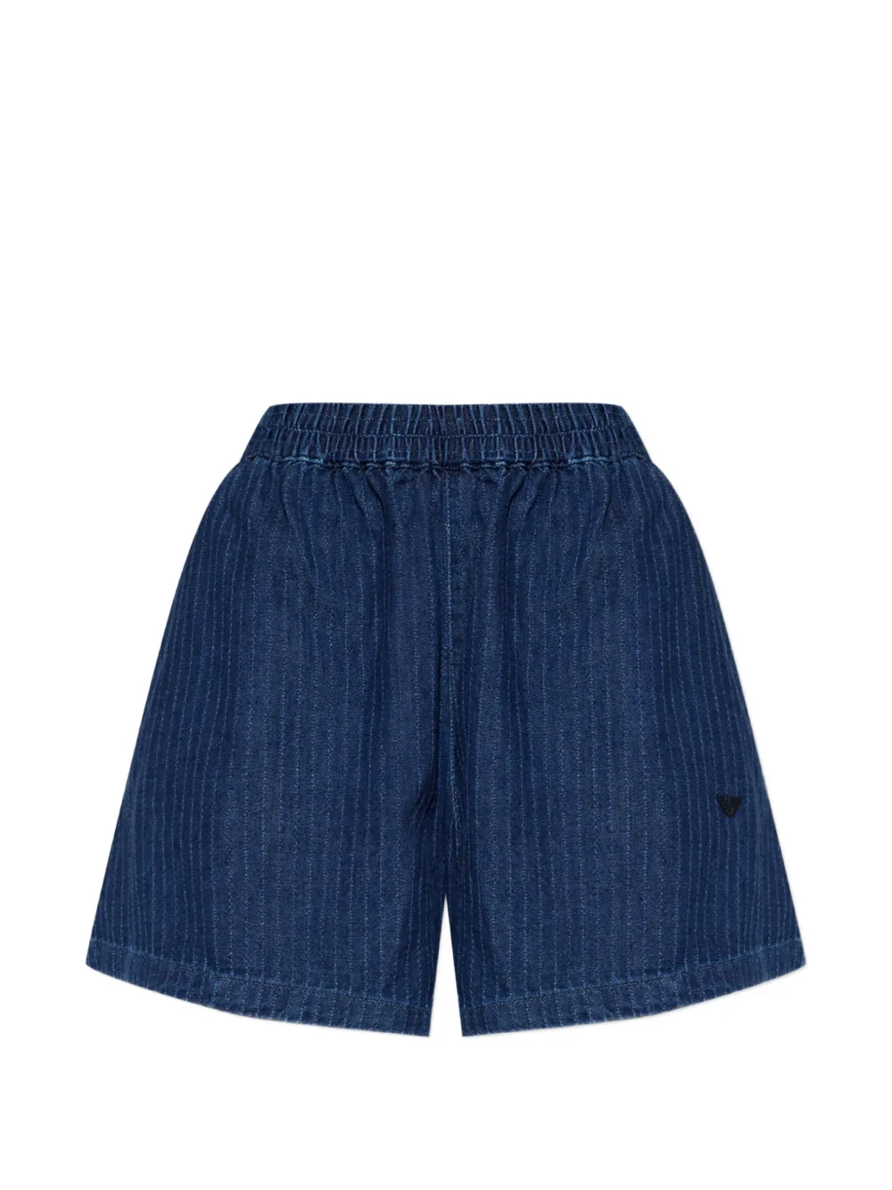 Emporio Armani pinstripe elasticated mini shorts - Blu